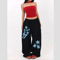 Pantaloni unisex con stampa a stelle e coulisse