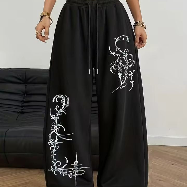 Pantaloni unisex con stampa a stelle e coulisse